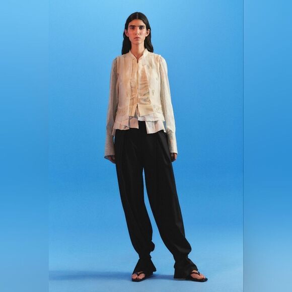 NWT ZARA Authentic ROMANTIC SHIRT ZARA ICONS LIMITED EDITION oyster white - Picture 5 of 17